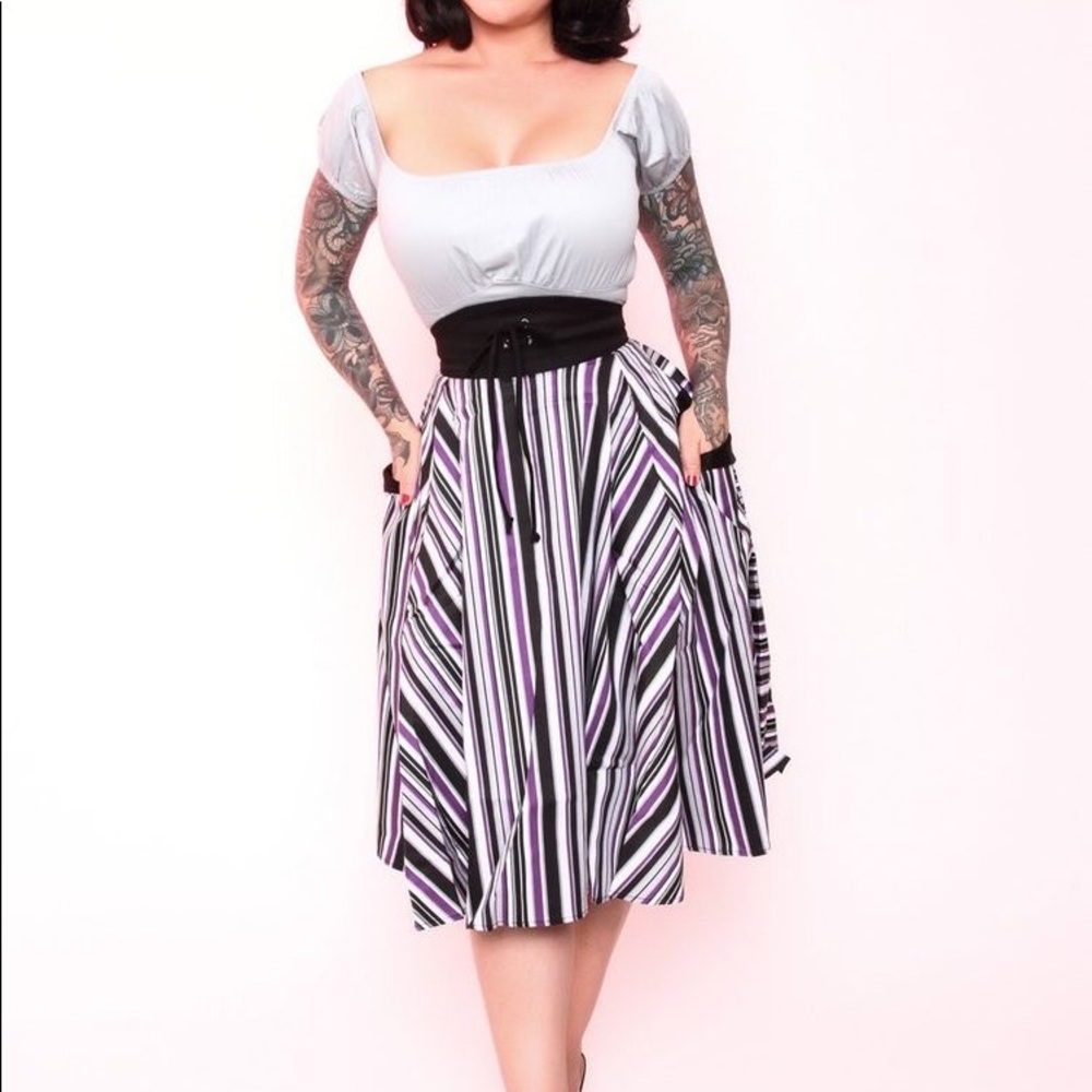 Solstice Stripe Corset Skirt BNWOT